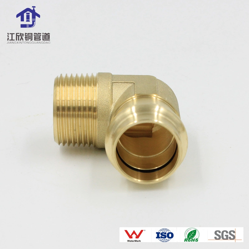 High-Quality and Waterproofing Brass Compression Tee Copper Welding Coupling Elbow