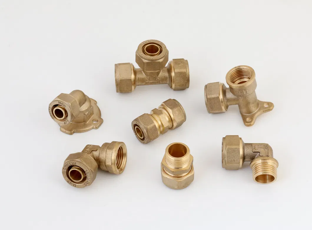 Male Tee (TH TYPE) Brass Press Fittings for Pex-Al-Pex Pipe