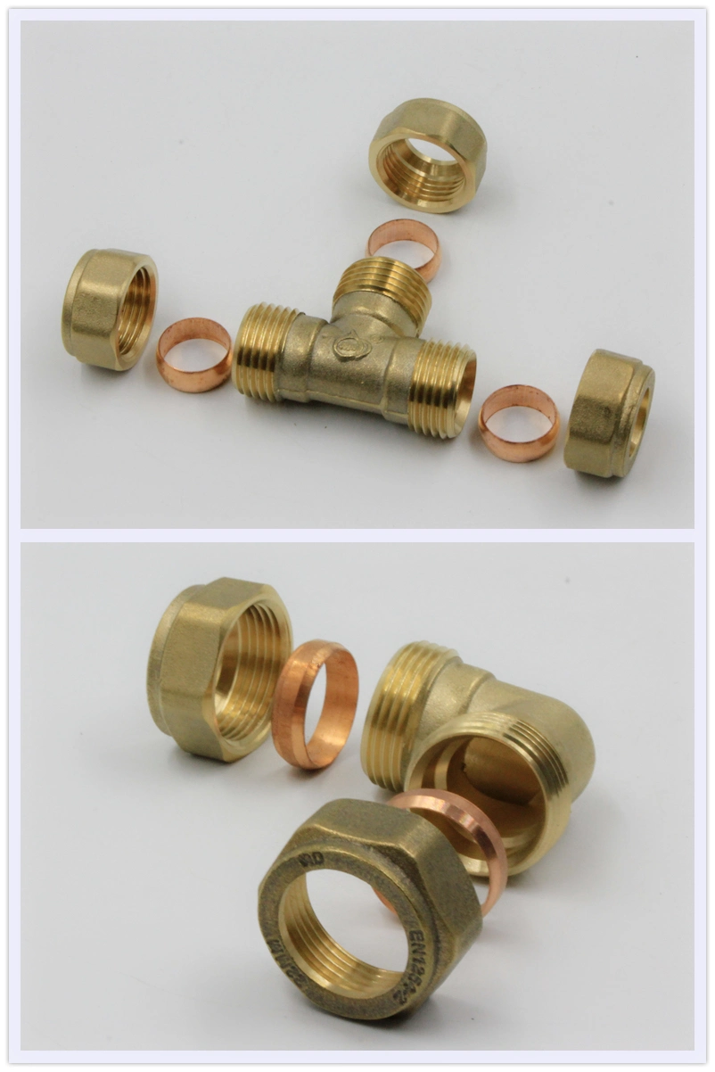 Brass Compression &amp; Female Thread Elbow Copper Pipe Fittings Brass Knee Fitting