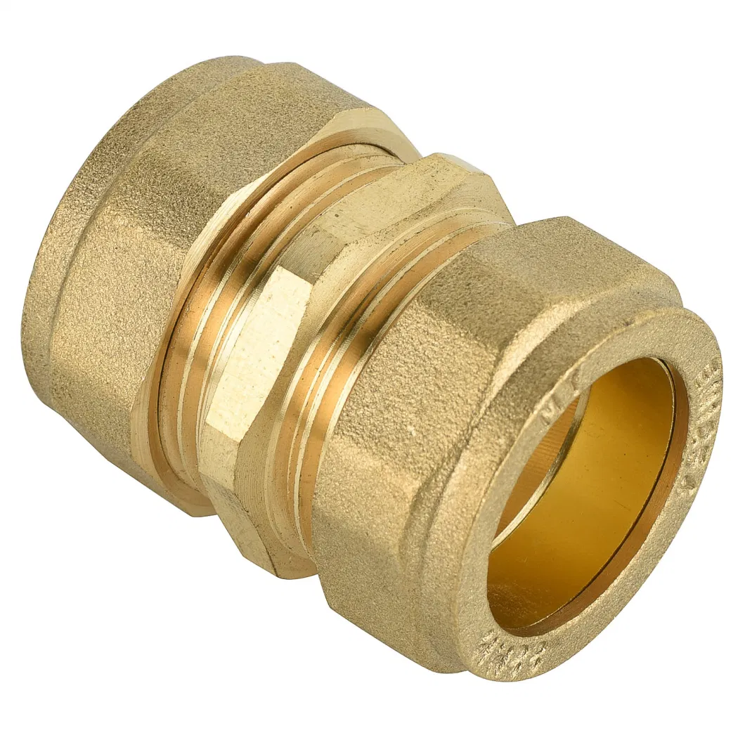 Brass Compression Female Thread Coupling Fitting for Copper Pipe