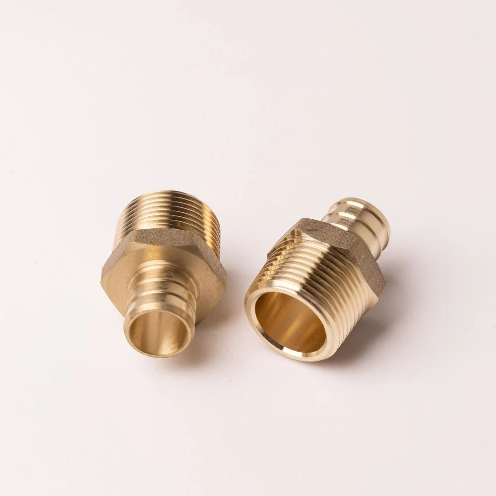 Brass Hose Fitting Copper Brass Tube Plumbing Hose Compression Pipe Fitting Pipe Adapter Brass Hose Barb Fitting