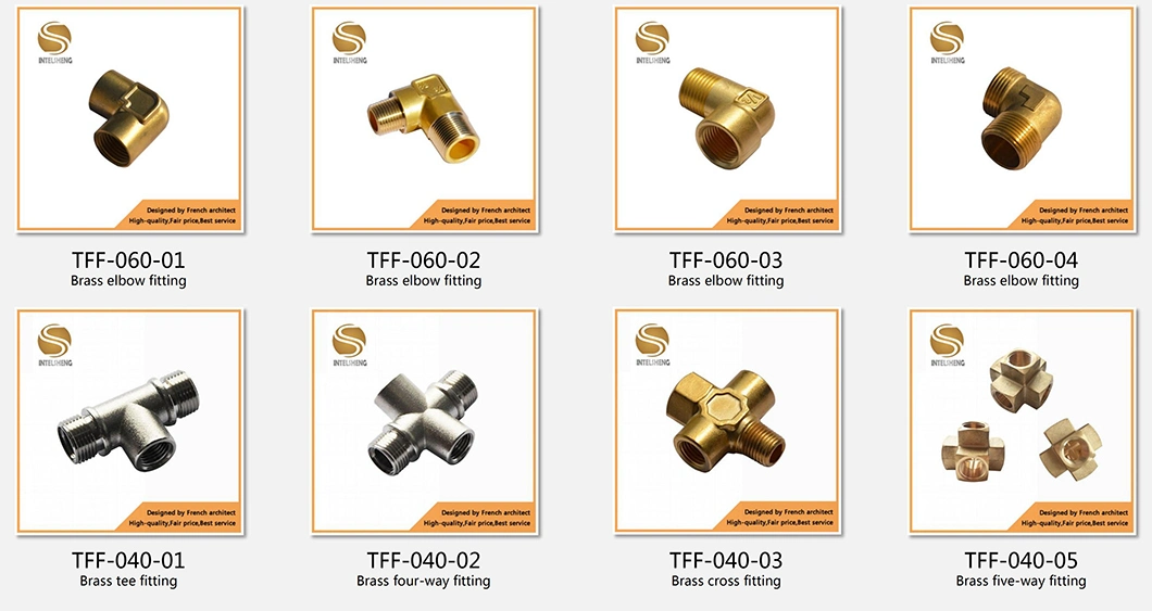 Brass Copper Ferrule Tube Fitting, Union Compression Coupling 1/4 5/16 3/8 Compression Elbow Tee