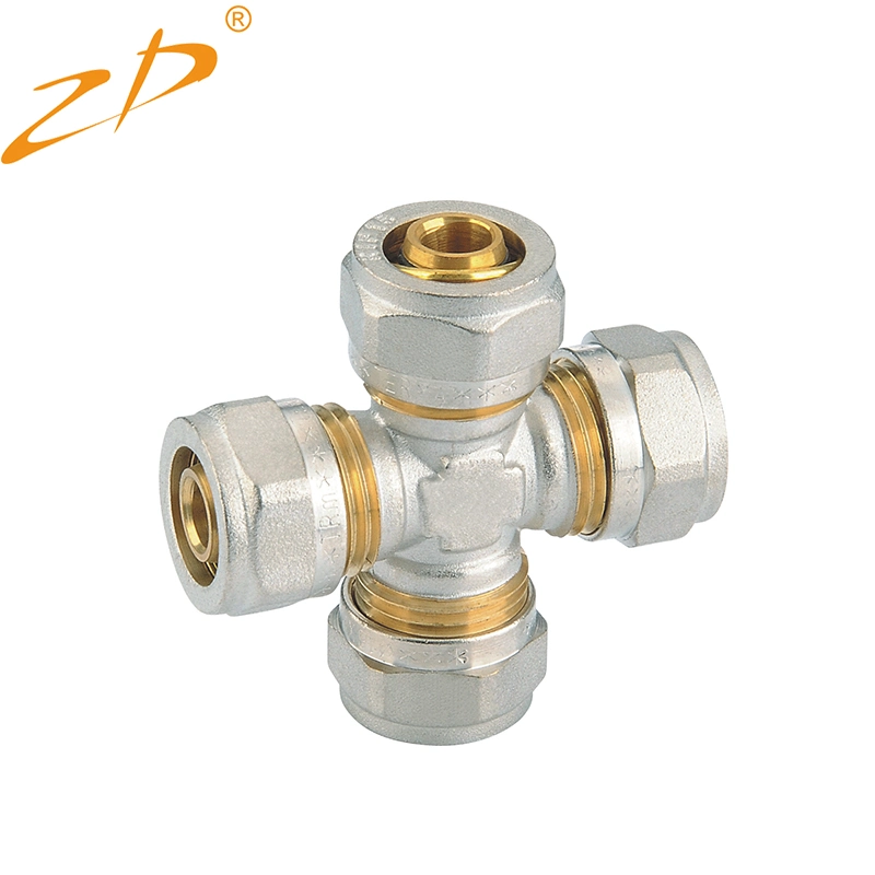 Brass Pex Compression Straight Coupling