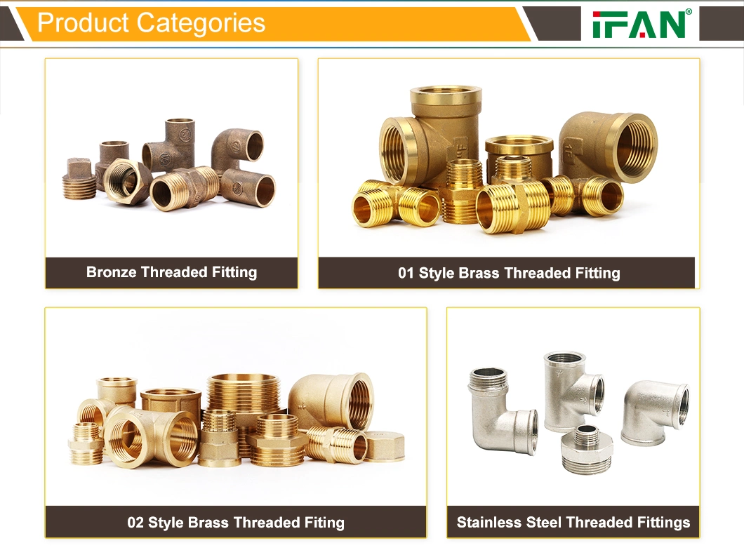 Ifan Factory Price Customized Male Threaded Pex Brass Plumbing Fittings 1/2&quot;-1&quot; Brass Fittings