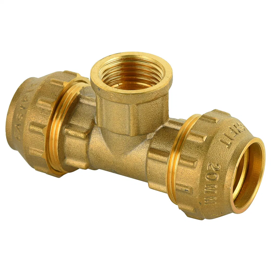 Brass Compression Fittings for PE Pipe Female Coupling - HS Code 74122090