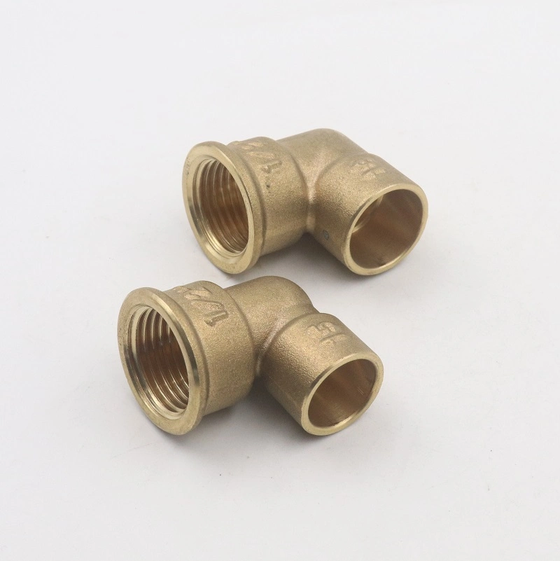 OEM&ODM Compression Forged Female Thread 90 Degree Brass Elbow