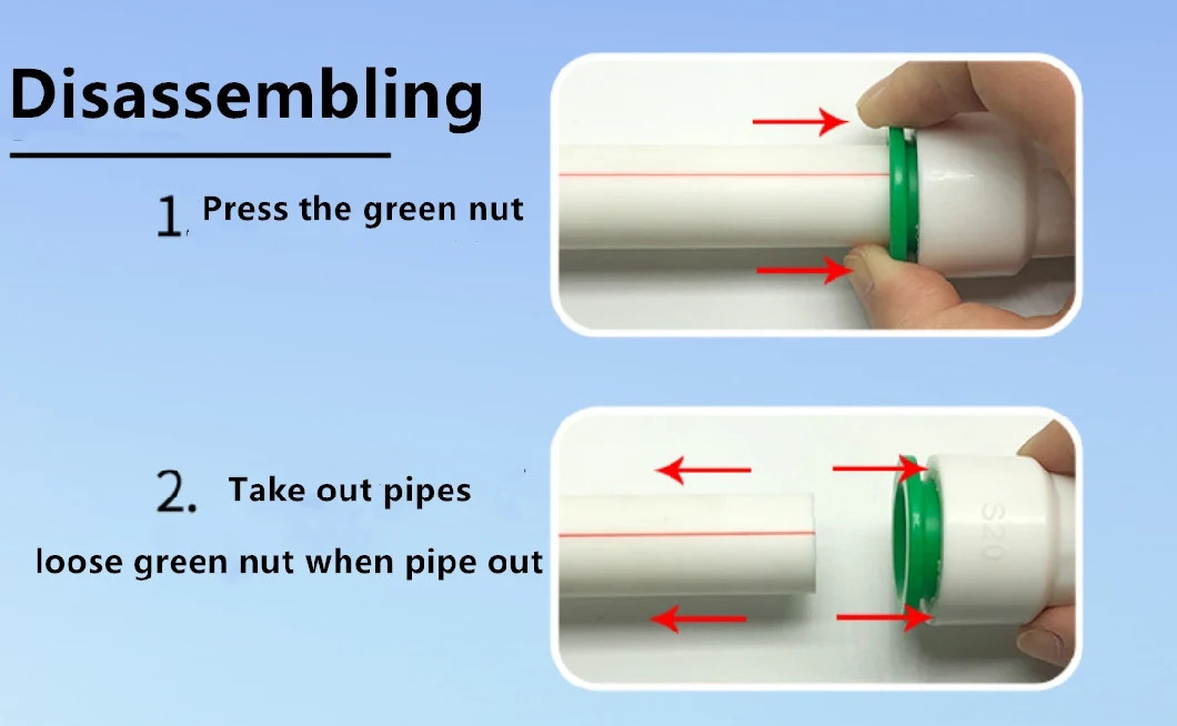 Pex PP PPR Pipe Compression Fitting for Water Irrigation Plumbing System