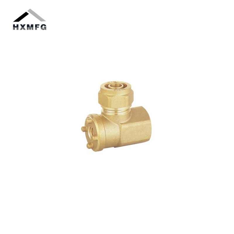 Brass Compression Press 90 Degree End Fitting for Pex Pipe