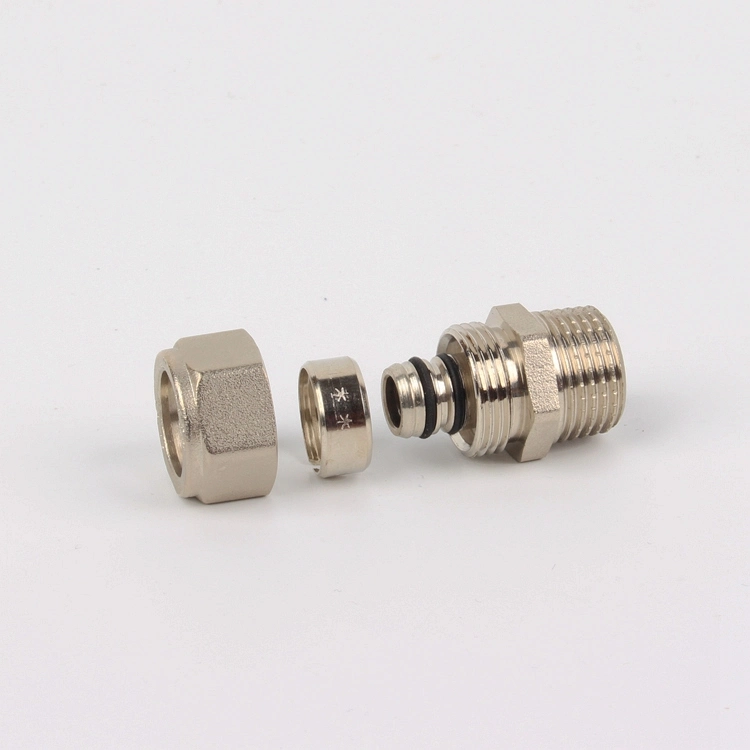 Brass Compression Male Straight Coupling Fittings for Pex-Al-Pex Pipes