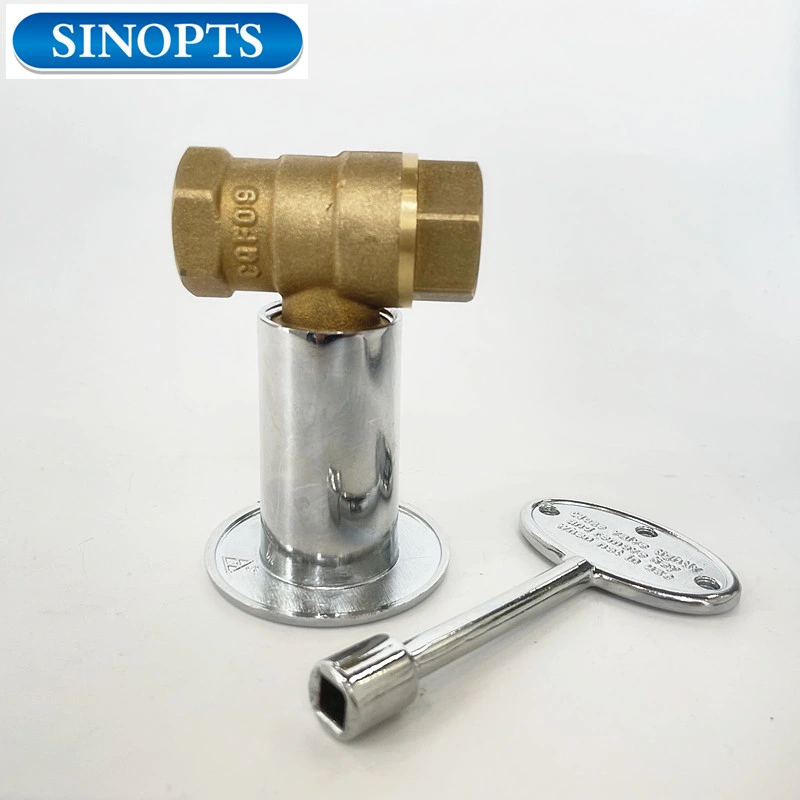 Factory Direct Sales 3/4 1/2 Thickened All Brass Four-Angle Magnetic Locking Valve with Locking Brass Ball Valve