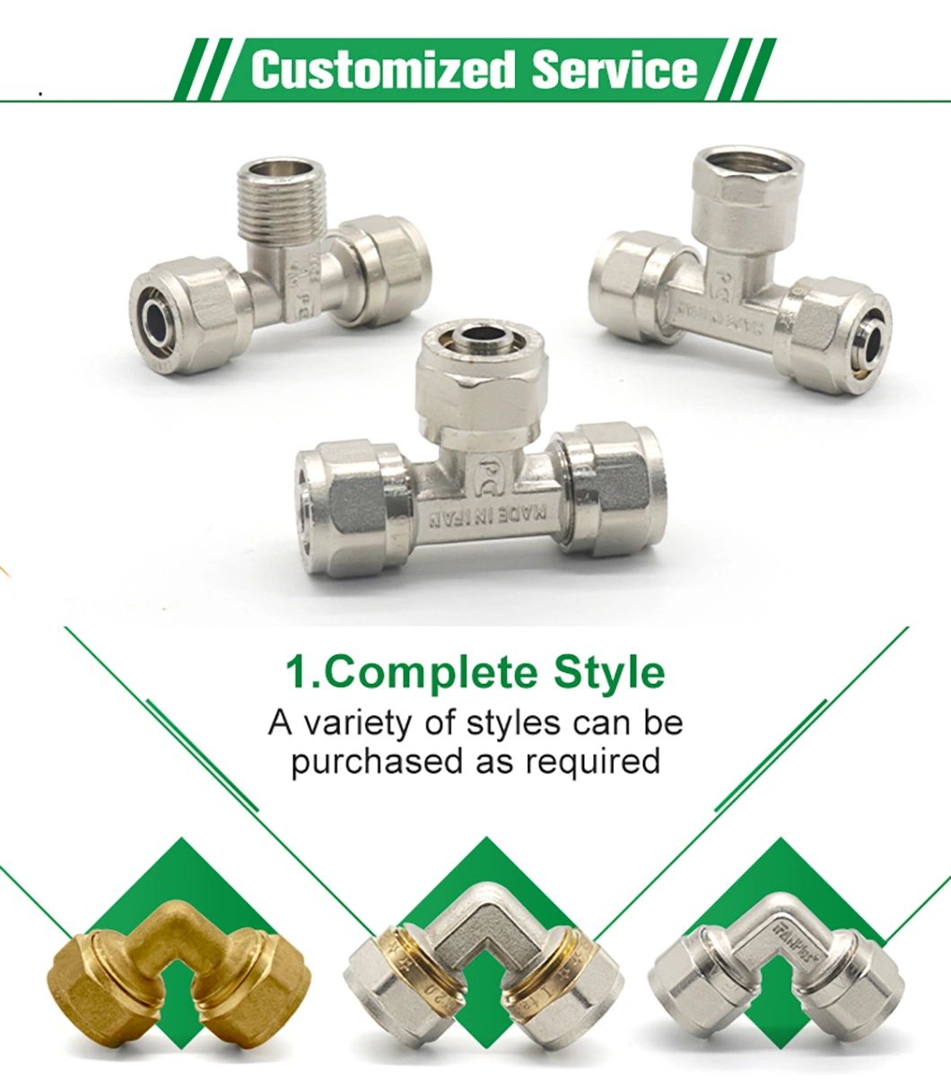 Ifan High Standard Copper Pipe Fitting Pex Compresssion Fittings