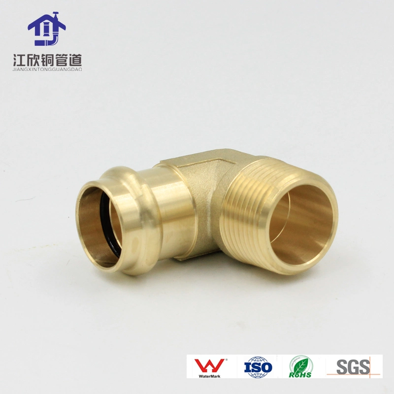 Brass Elbow Tee Coupling Press Water Gas Cold Fitting Pipe Fitting