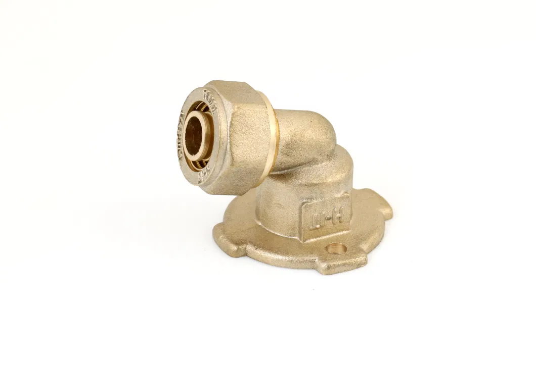 Wall Plated Female Elbow Brass Pex Fitting