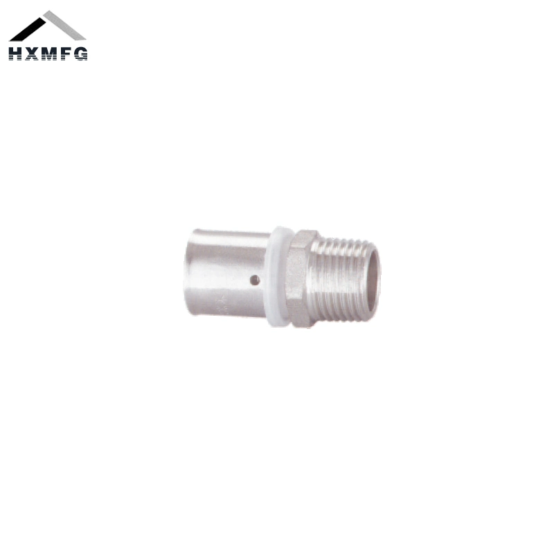 Male Brass Chrome Plate Straight Multilayer Press Coupling Fitting