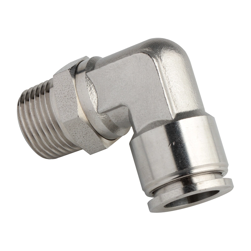 Heavy Stainless Steel Thread Press to Connect Pneumatic Air Tube Fitting