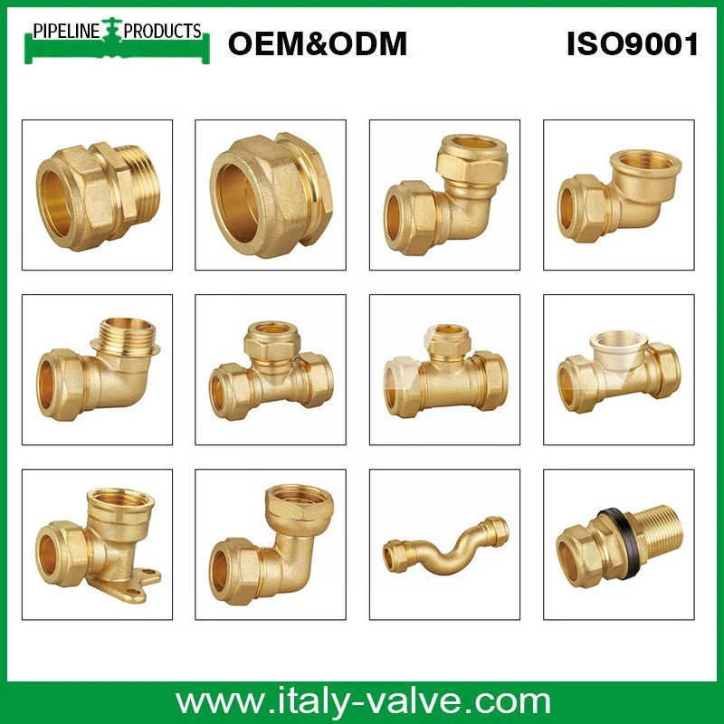 En1254-2 15mm Pipe Connector Plbuming Brass Compression Fitting