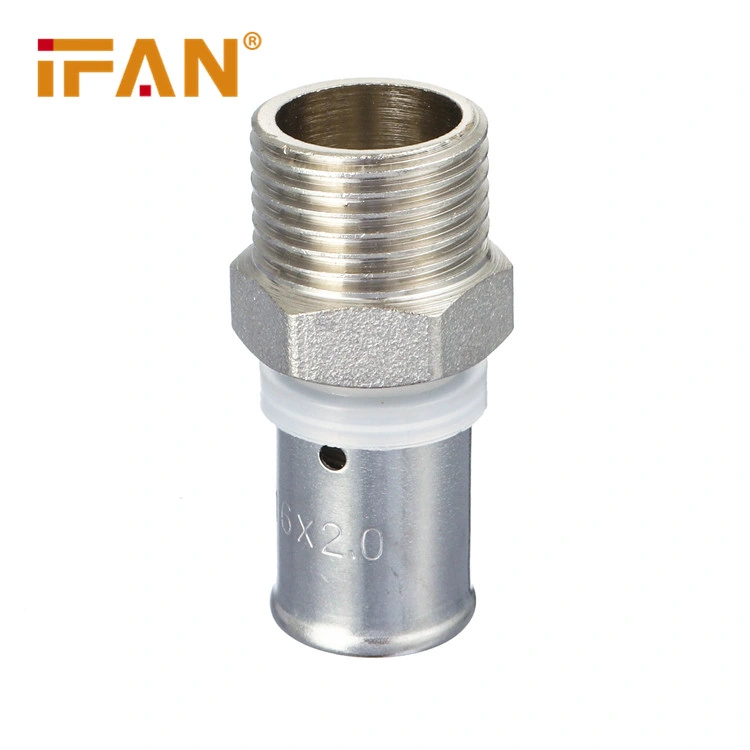 Ifan Pex Pipe Brass Fitting Male Sockt White Color for Pex Al Pex Pipe