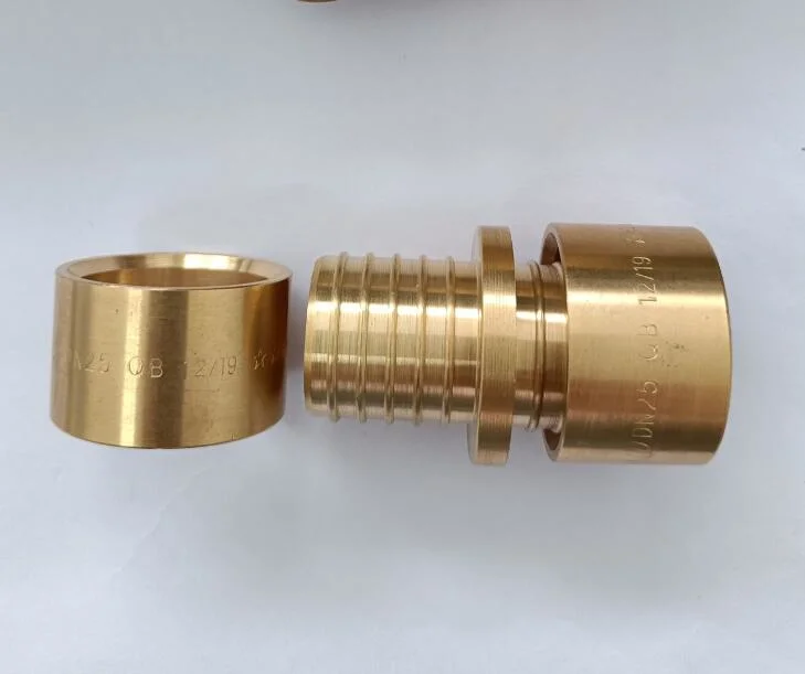 Brass Nipple Copper Tube Compression Nipple Fitting for Pexa Pipe