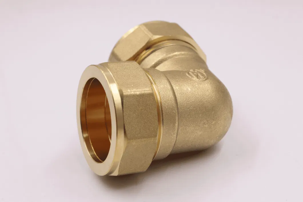 Manufacturer Brass Compression Press Elbow Tee for Water Heating System