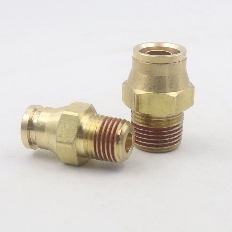 Male Adapter D. O. T Air Brake Push-to Connect Brass Fittings