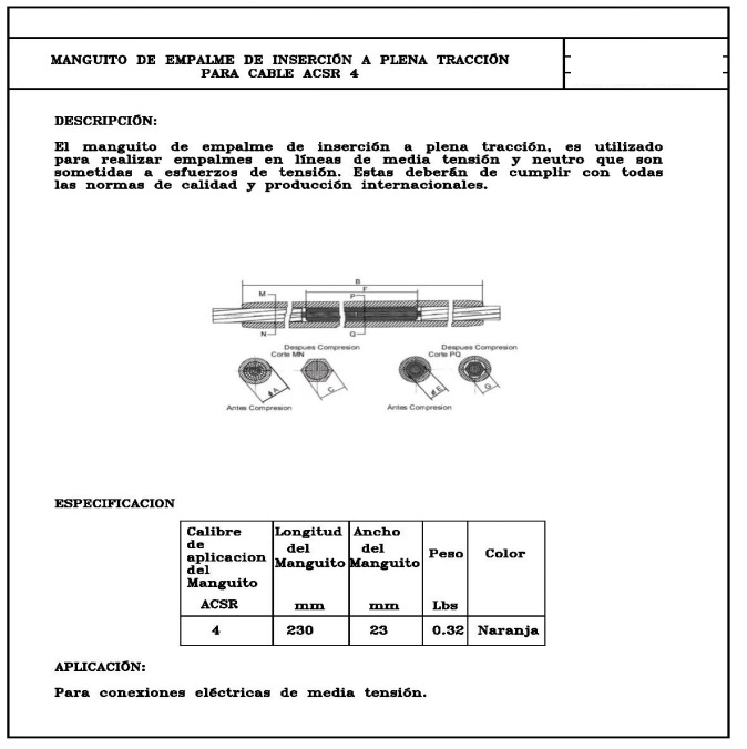 Splice Full Traction ACSR-AAAC No. 2 to 2 AWG