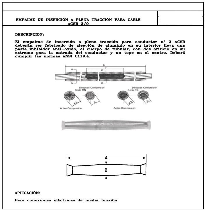 Splice Full Traction ACSR-AAAC No. 2 to 2 AWG