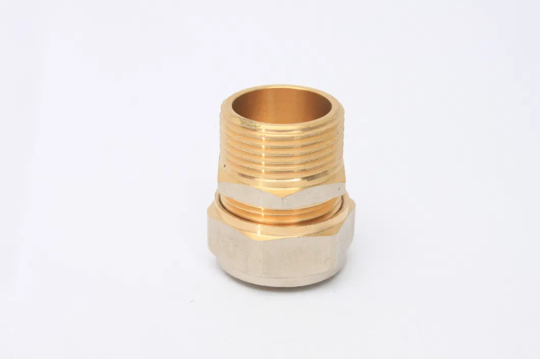 Brass Press Fitting Th Type Male Elbow Fitting Pex-Al-Pex Pipe High Quality