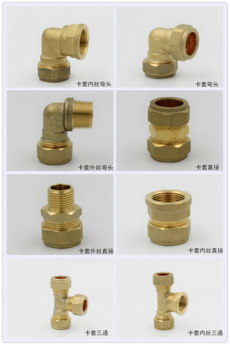 Brass Compression &amp; Female Thread Elbow Copper Pipe Fittings Brass Knee Fitting