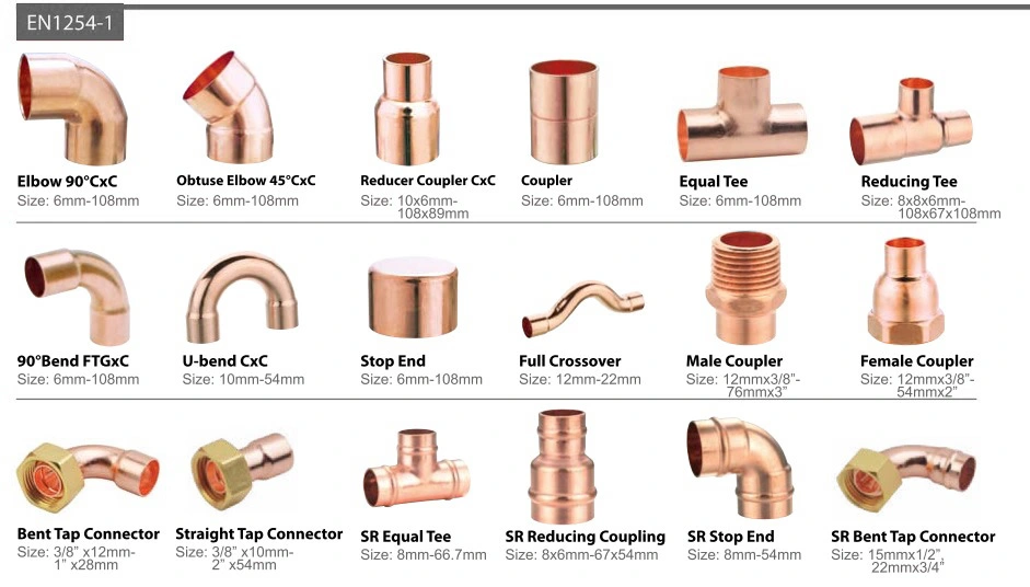 Copper Tube Fitting Compression Fitting Male Coupling Pipe Fitting