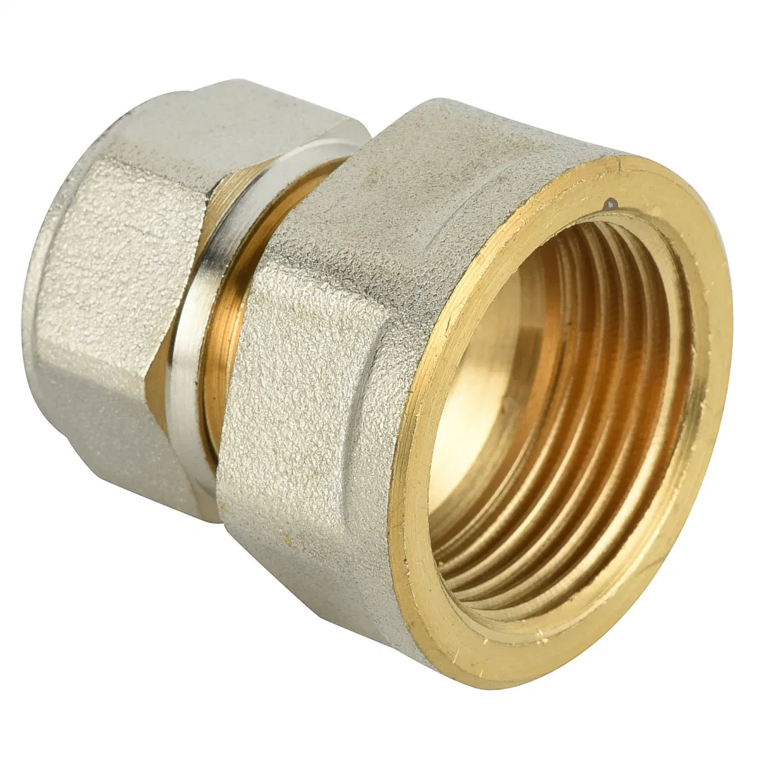 OEM Female Tee Brass Compression Fittings for Pex-Al-Pex Pipe T20*3/4&quot;F*20