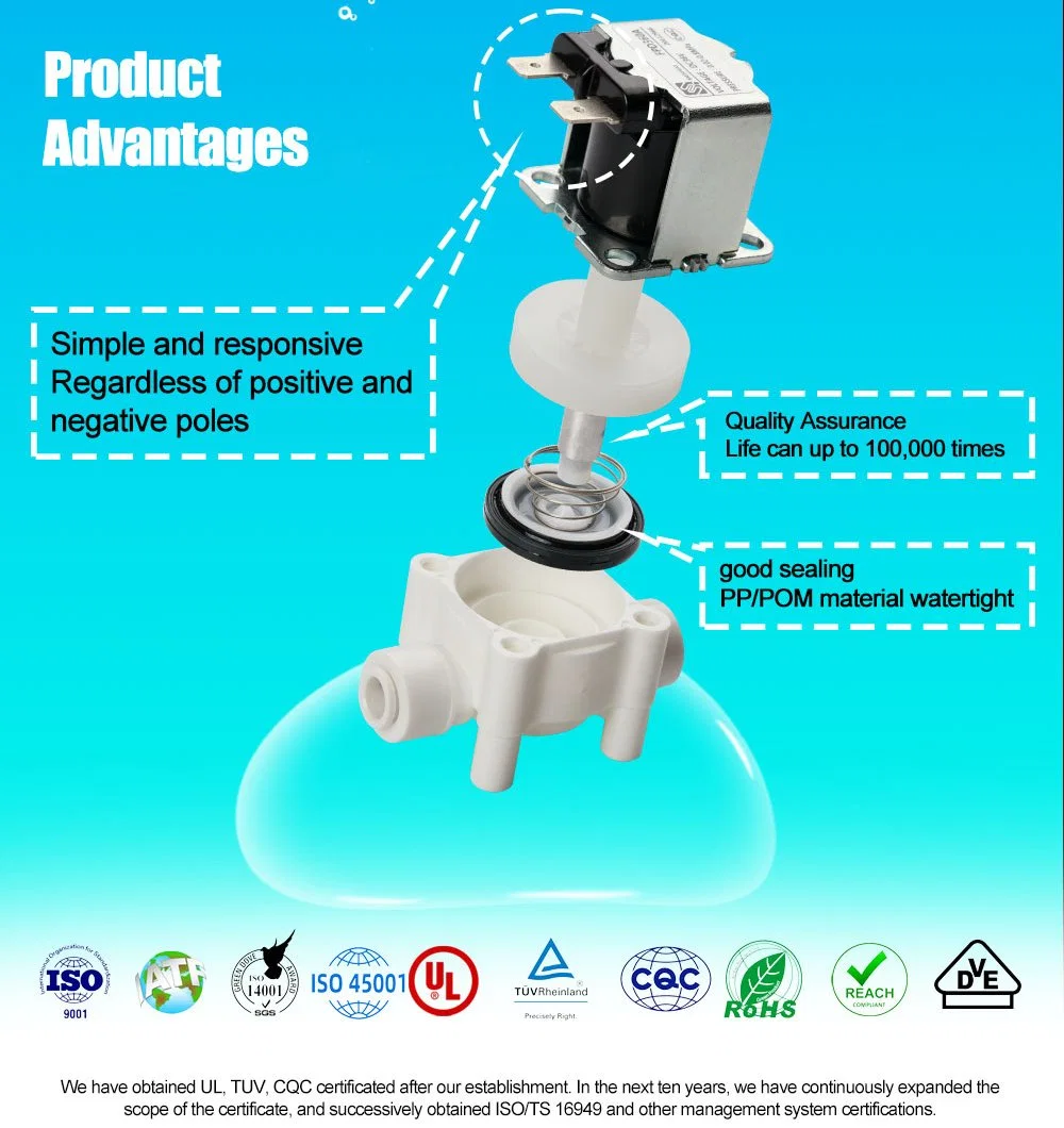 Mini Water Solenoid Valve DC 12V 24V One Way Liquid Flow Water Washing Machine Dispenser Opening Sensor Automatic Water Control