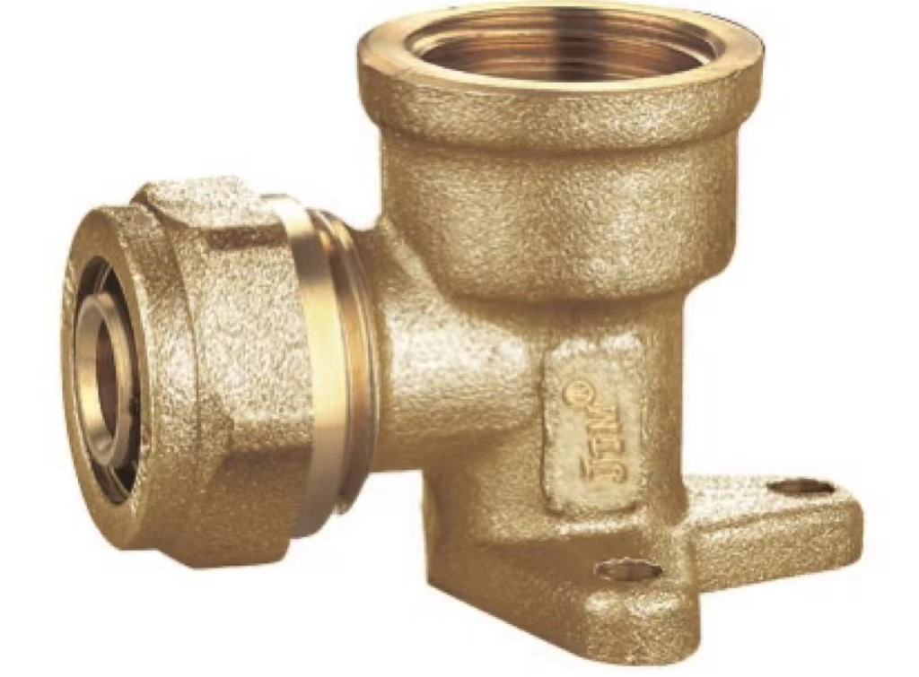 OEM Wall-Plated Elbow Press Female Pipe Fittings Brass Fitting for Hardware