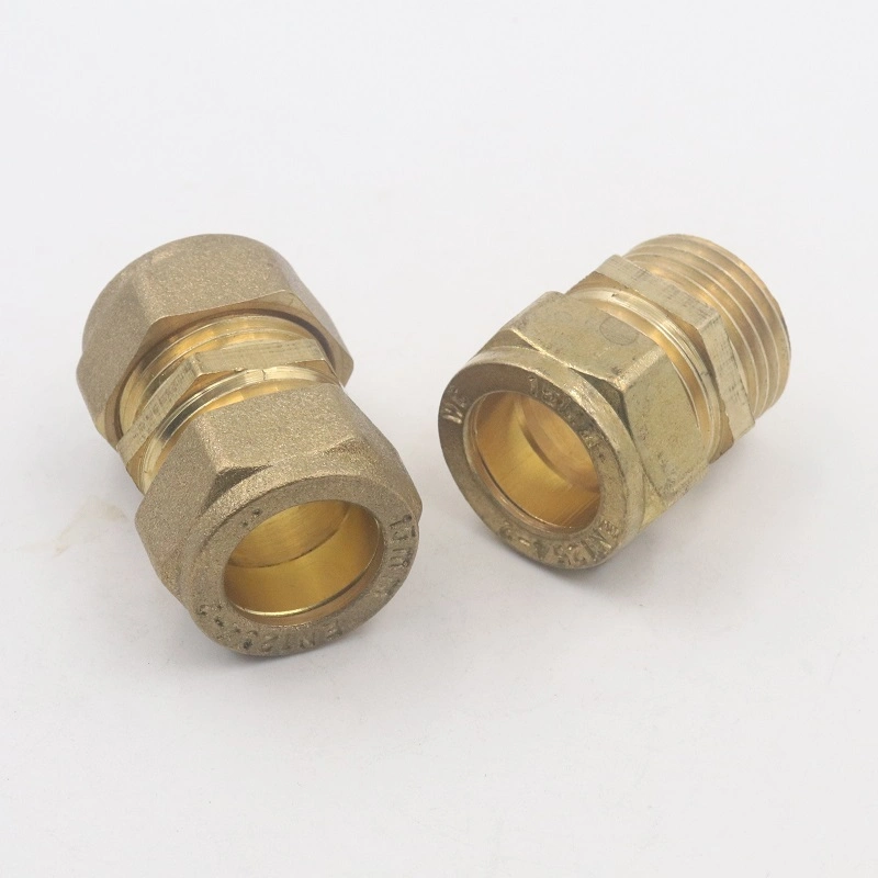 En1254-2 15mm Pipe Connector Plbuming Brass Compression Fitting