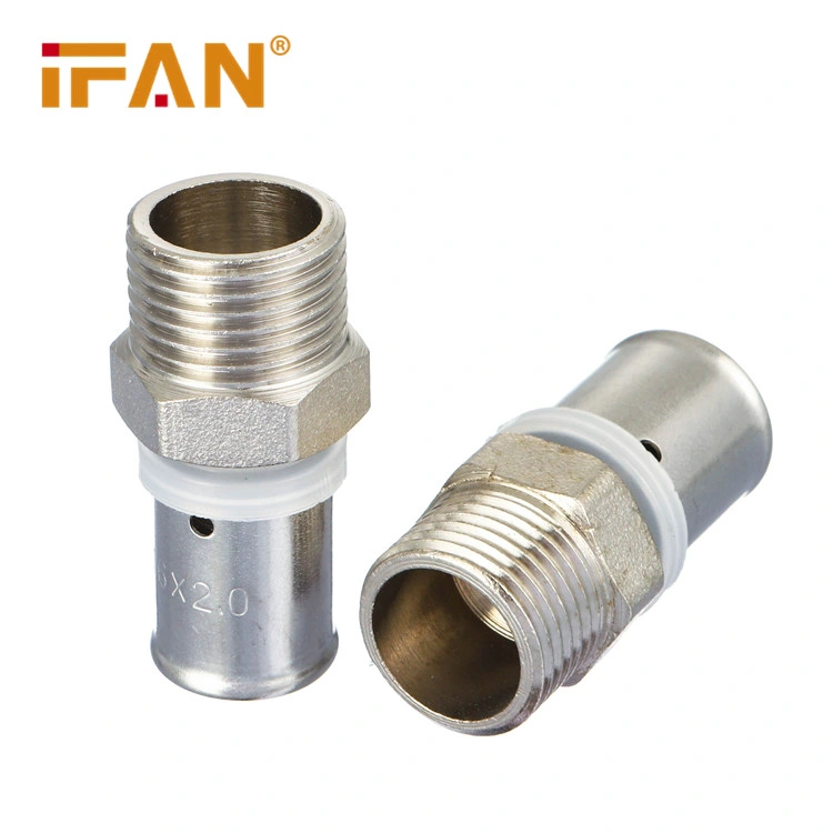 Ifan Pex Pipe Brass Fitting Male Sockt White Color for Pex Al Pex Pipe