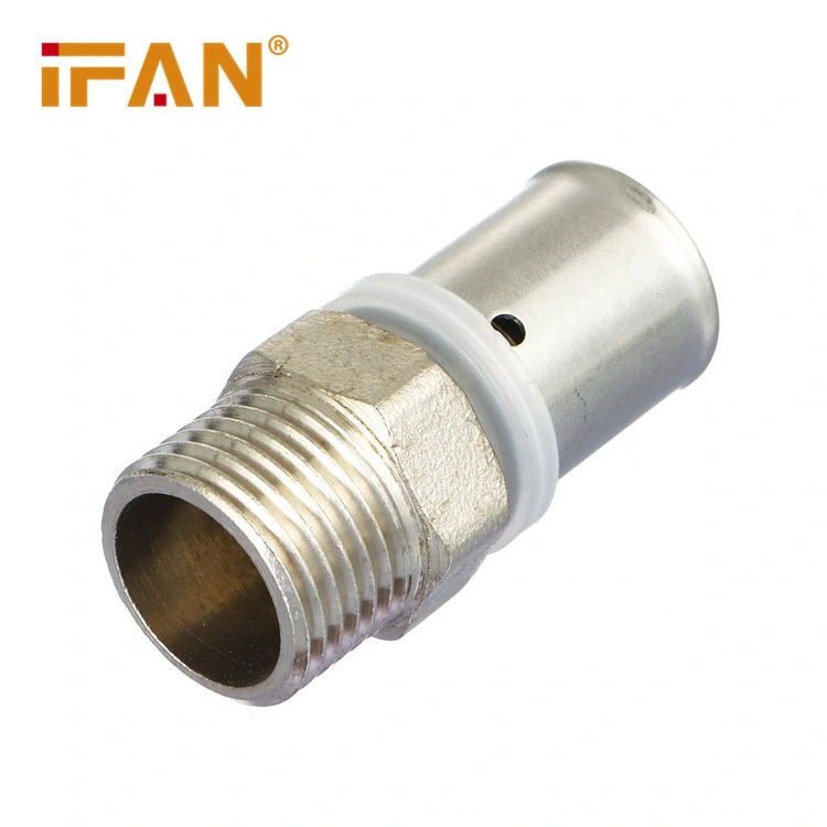 Ifan Pex Pipe Brass Fitting Male Sockt White Color for Pex Al Pex Pipe