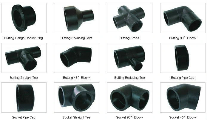 Socket Hot Melt Electrofusion HDPE Fittings Valve Reducers Connector