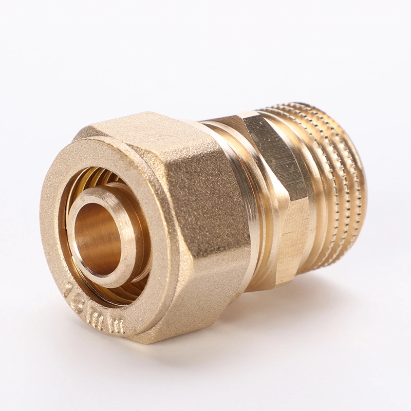 Brass Compression Male Thread Coupling Fitting for Copper Pipe