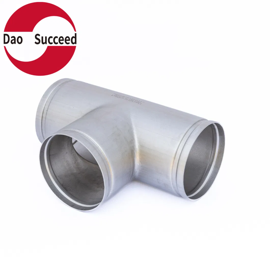 65-300mm SUS304/316L Press Fittings Equal Tee Stainless Steel Grooved Fitting for Drinking Water