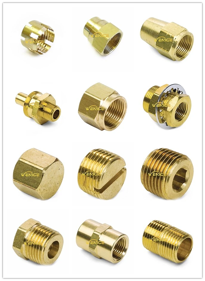 Spot Supply 1/4 Brass Compression Connector Elbow with M (1/8 NPTM) 1/4 Brass Compression Elbow