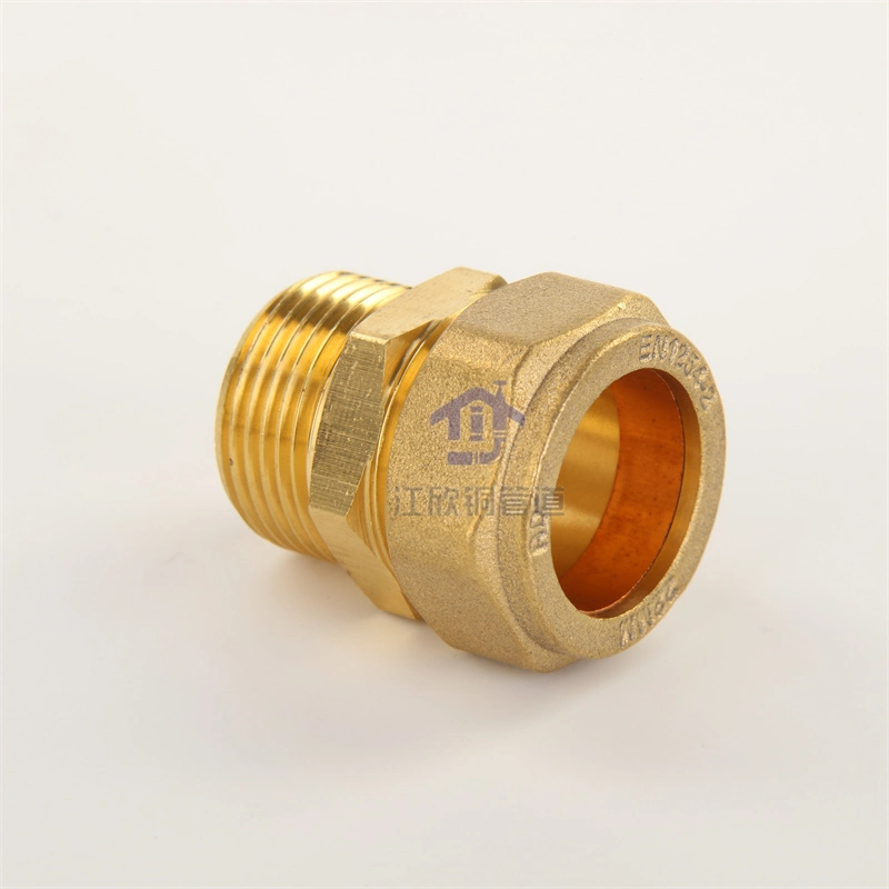 Manufacturer Brass Compression Coupling Elbow Tee for Water Heating System