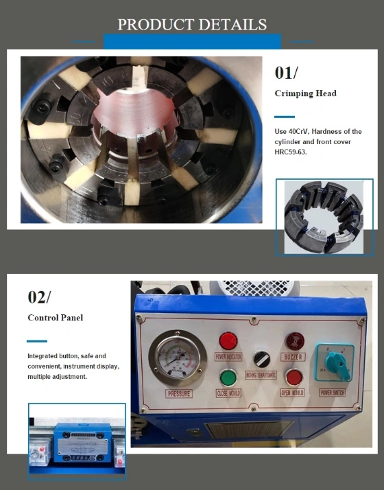 Hf20c High Pressure Electric Hydraulic Hose Fitting Crimper Cable Lug Pressing Machine Heavy Duty Rubber Press