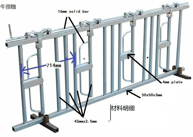 Fully Hot Dipped Galvanized Head Lock for Cattle