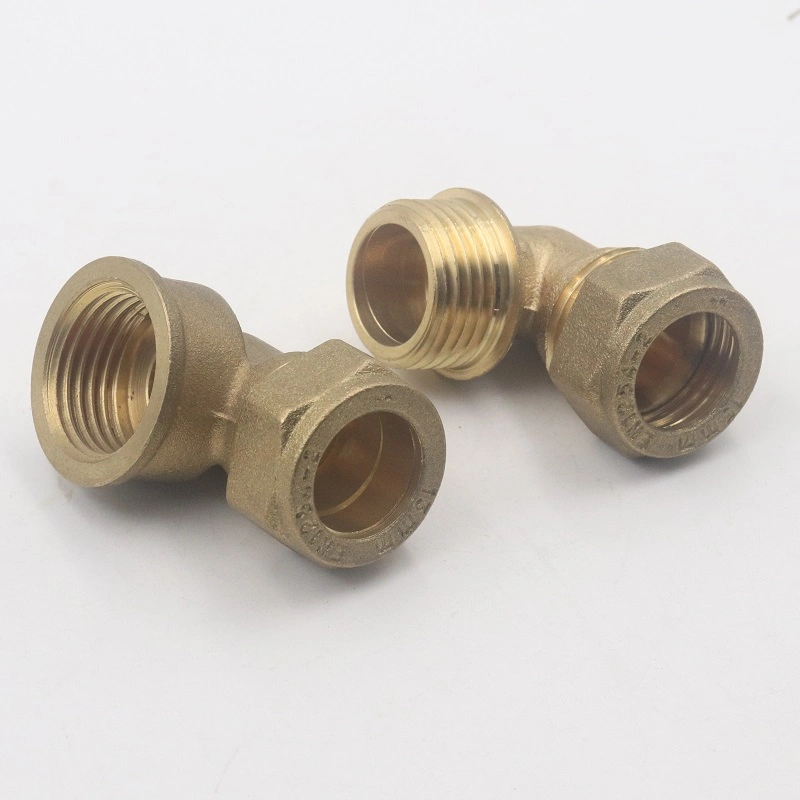 En1254-2 15mm Pipe Connector Plbuming Brass Compression Fitting