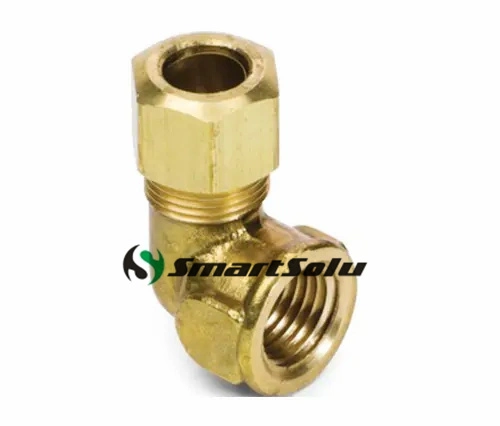 SAE Standard 45&deg; Male Elbow Brass Compression Fitting Pneumatic