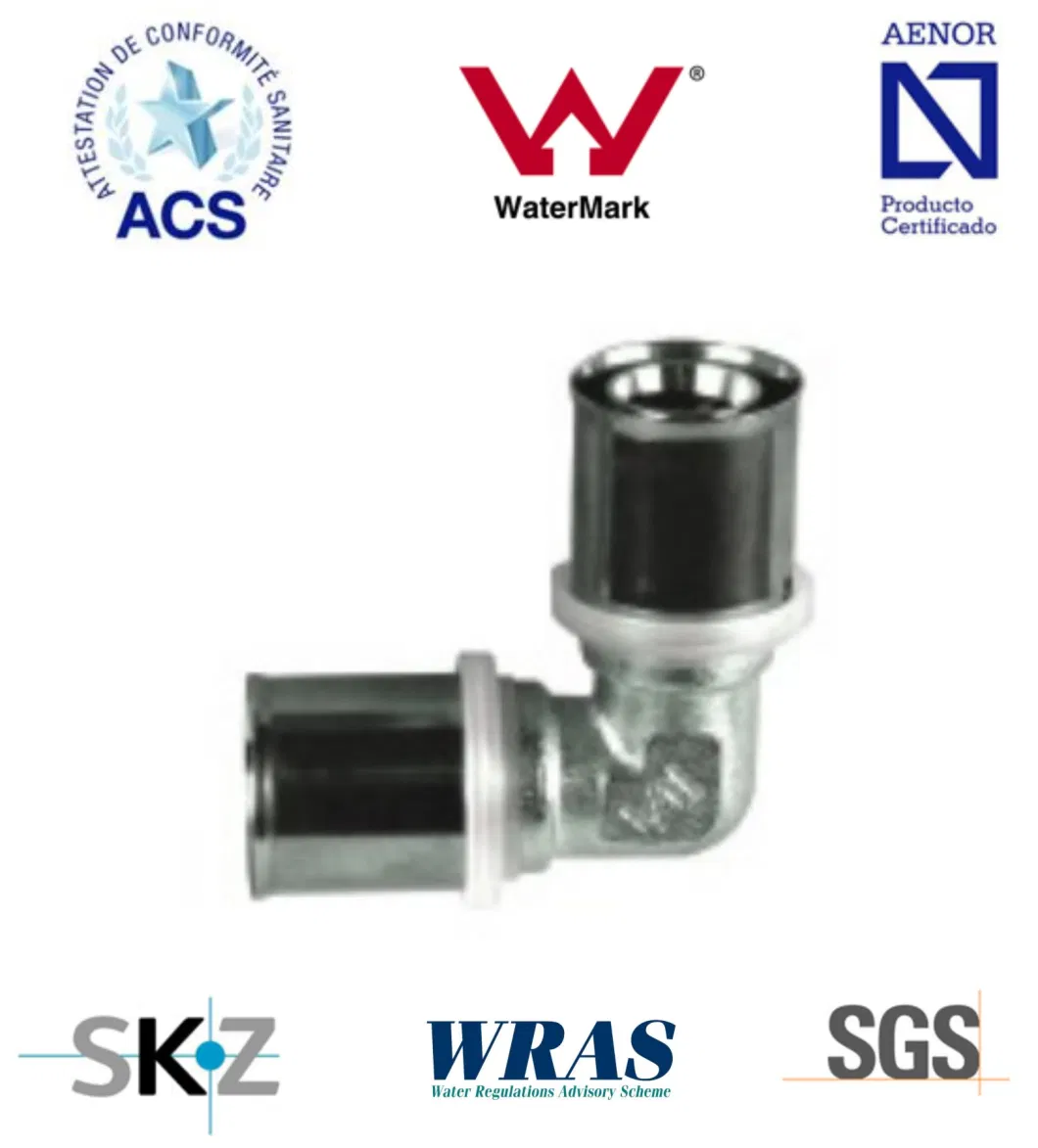 Brass Press Fittings/Equal Elbow/Pipe Fitting/Plumbing Fitting/Water Pipe/Copper Fitting/Pipe Coupling/Sanitary Fitting with Cstb/Acs/CE/Watermark/Wras