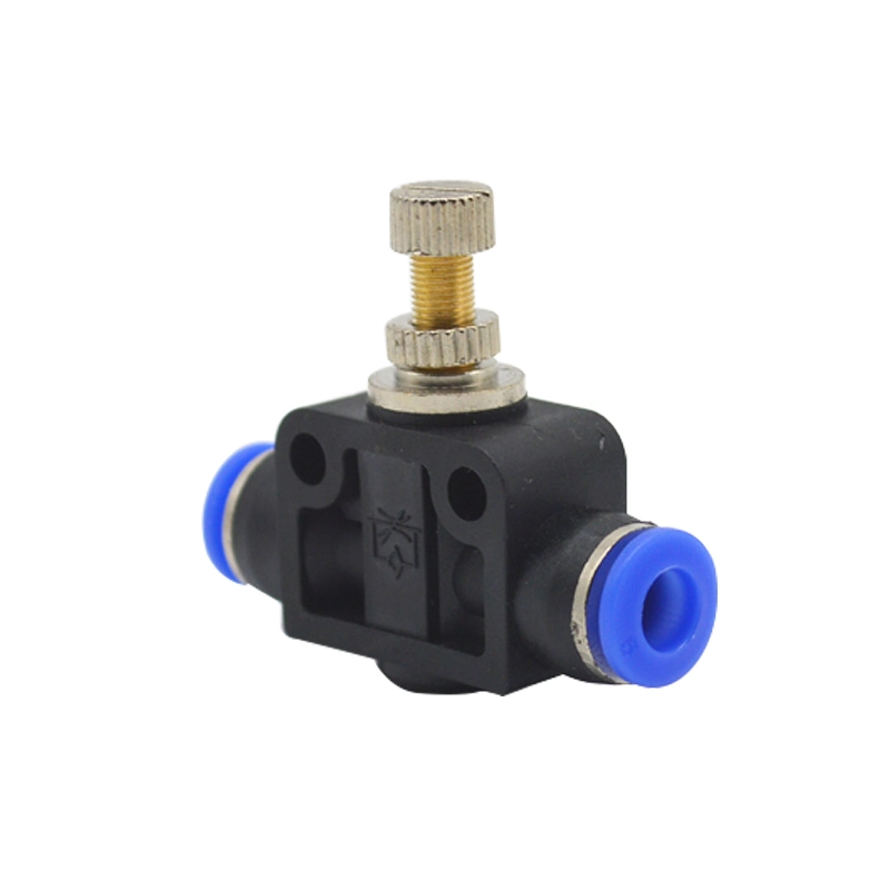 SA Series Pneumatic Compression Pipe Fittings Lsa-4 Lsa-6 Lsa-8 Lsa-10 Lsa-12 Pneumatic Throttle Flow Control Valve