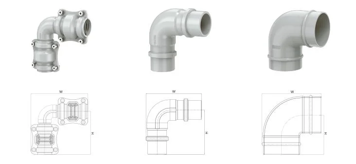 High Temperature Resistance Fluid Transportation Aluminum Pipe Fitting Elbow