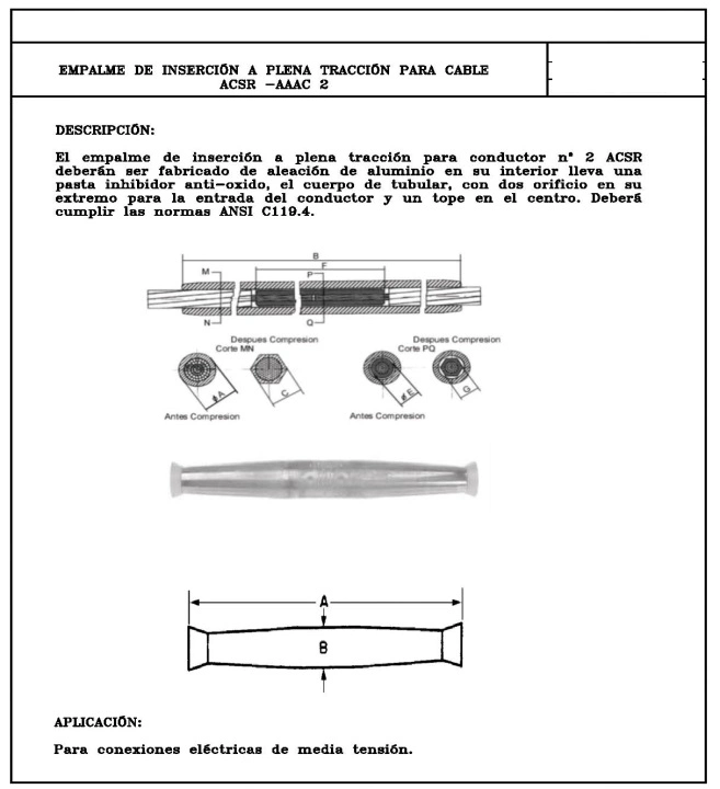 Splice Full Traction ACSR-AAAC No. 2 to 2 AWG