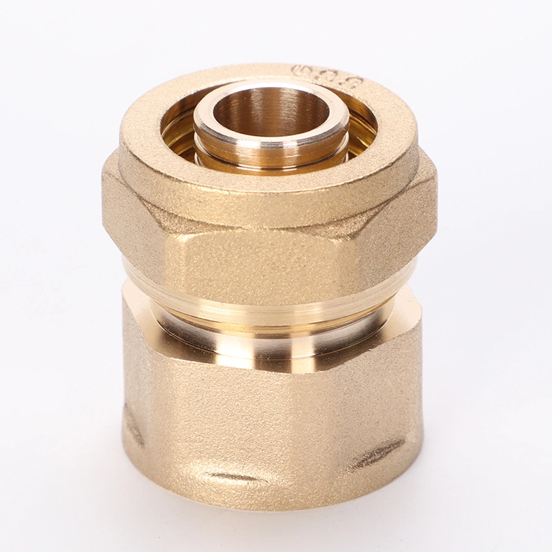 Brass Compression Female Thread Coupling Fitting for Copper Pipe