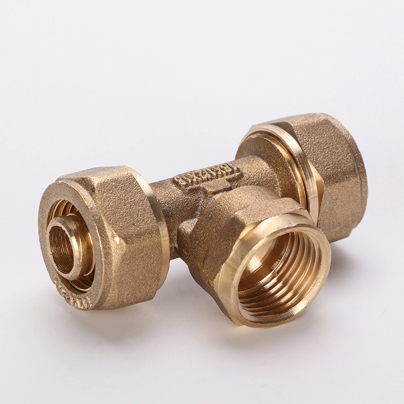 Brass Compression Female Thread Coupling Fitting for Copper Pipe